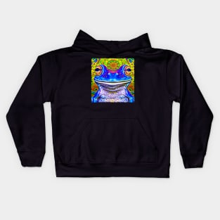 Frogger Spirit Animal (7.1) - Trippy Psychedelic Frog Kids Hoodie